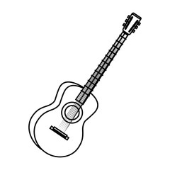 Naklejka premium guitar instrument isolated icon vector illustration design