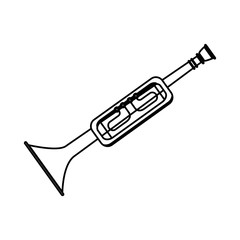 trumphet musical instrument icon vector illustration design