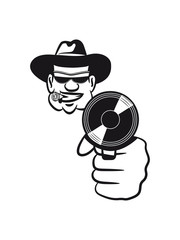 Head handgun gun sunglasses