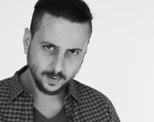 Obraz premium Man Confidence Self Esteem Casual Studio Portrait