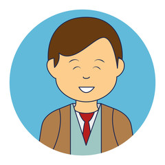 asian man ethnicity avatar character vector illustration design