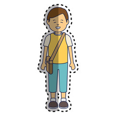 asian man ethnicity avatar character vector illustration design