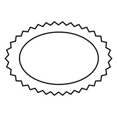 contour oval cloud bubble icon, vector illustration design