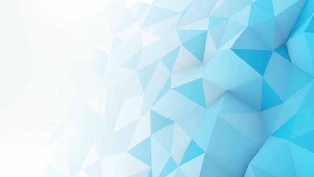 Blue white gradient polygonal surface. Computer generated seamless loop abstract motion background. Smooth 3D animation 4k UHD (3840x2160)
