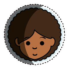 african cute woman ethnicity character vector illustration design