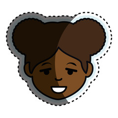 african cute woman ethnicity character vector illustration design