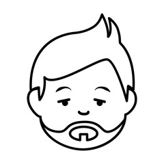 young man ethnicity avatar character vector illustration design