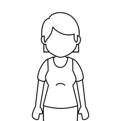 cute woman ethnicity character vector illustration design