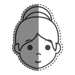 cute woman ethnicity character vector illustration design