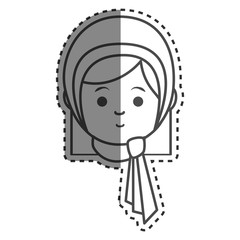 muslim cute woman ethnicity character vector illustration design