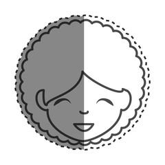 african cute woman ethnicity character vector illustration design