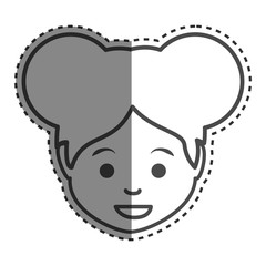 cute woman ethnicity character vector illustration design