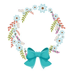 cute floral frame decorative vector illustration design