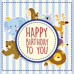 Happy Birthday Animal Background