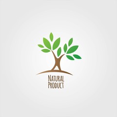 Obraz premium Natural Product Logo Tree