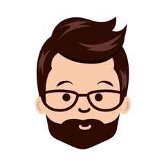 young man avatar character vector illustration design