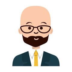 young businessman avatar character vector illustration design