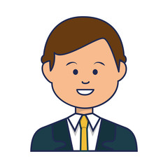 young businessman avatar character vector illustration design