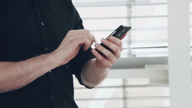 Businessman with smartphone
