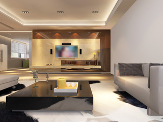 3d rendering of home interior.
