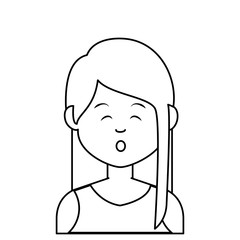 cute businesswoman avatar character vector illustration design