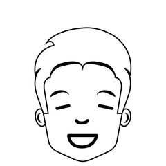young man avatar character vector illustration design