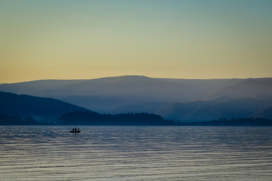 Three fishermen on lake Baikal