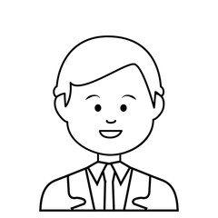 young businessman avatar character vector illustration design