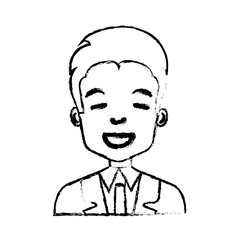 young businessman avatar character vector illustration design