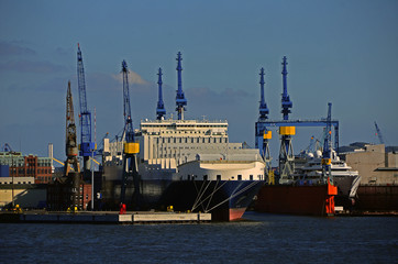 Fototapeta premium Schiffswerft Hamburg