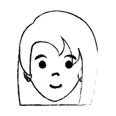 cute woman avatar character vector illustration design