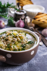 Thick meat soup