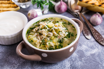 Thick meat soup