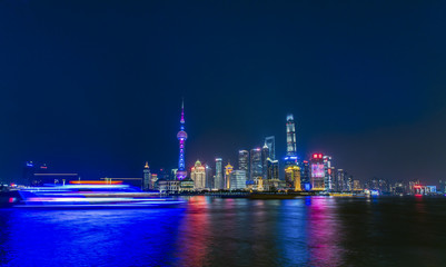 Splendid night view of Shanghai