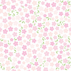 シームレスパターン　桜