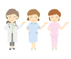 女性医師、 看護師