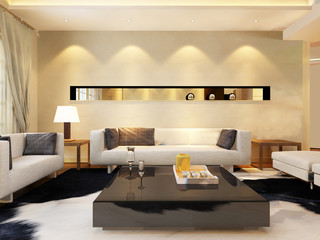 3d rendering of home interior.