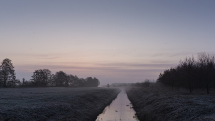 Obraz premium Nature conservation area in the morning with fog