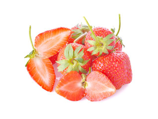 Strawberry on white background