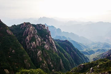 Fototapete Huang Shan Mount Sanqing spring landscape.