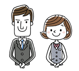 ビジネス：男性と女性