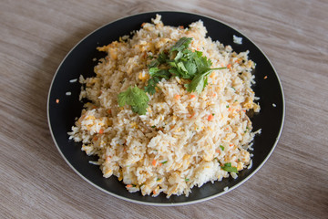 Thai fried rice with crab.