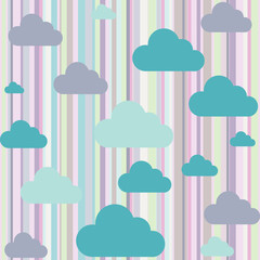 
Background with vector clouds