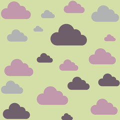 
Background with vector clouds