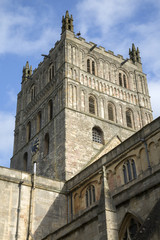 Fototapeta na wymiar Tower of Tewkesbury Abbey Church