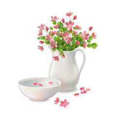 Spring Flowers in Jug