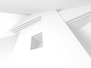 Futuristic White Architecture Design Background