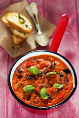 Roasted tomato chorizo soup