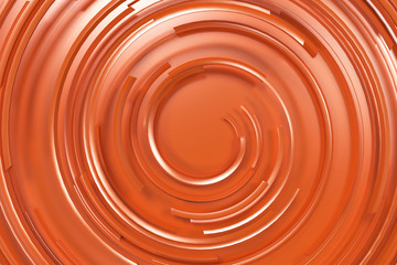 Orange concentric spiral on orange background