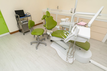 Dentist's office. Dental equipment in modern, clean interior